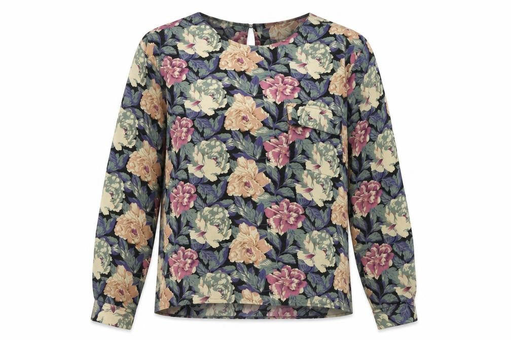 Front view of Next Women's Multicoloured Floral Long Sleeve Shirt