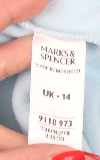 Marks and Spencer Women's Blue Sweatshirt Size 14