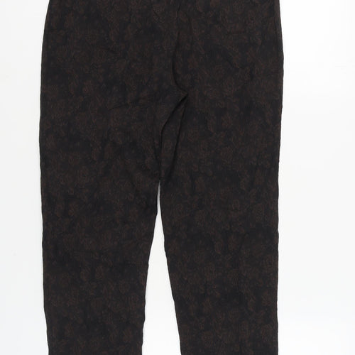 Verse Women's Black Floral Trousers Size 12