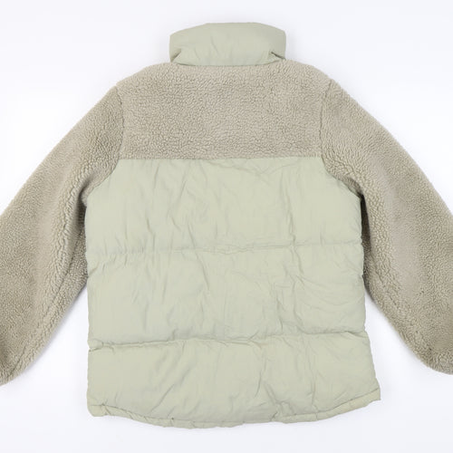 Weekend Vibes Women's Beige Puffer Jacket Size 8
