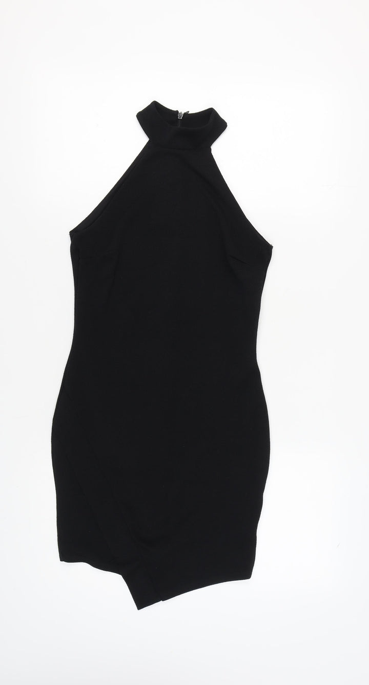 River Island Women's Black High Neck Dress Size 10