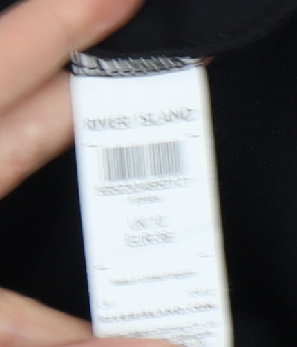 River Island Women's Black High Neck Dress Size 10