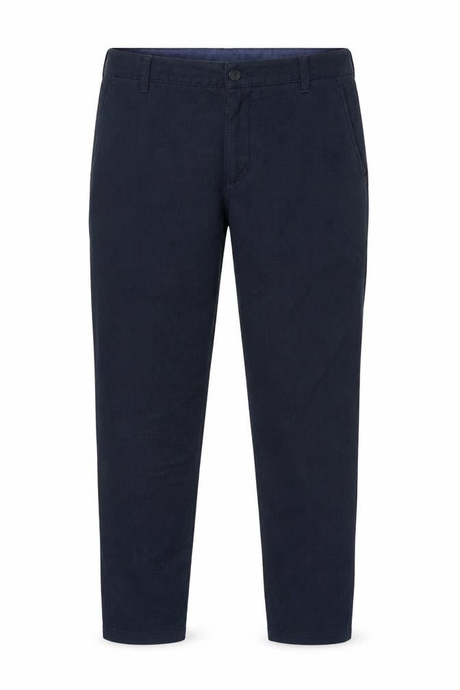 Front view of Zara Men’s Slim Blue Chino Trousers, size 42