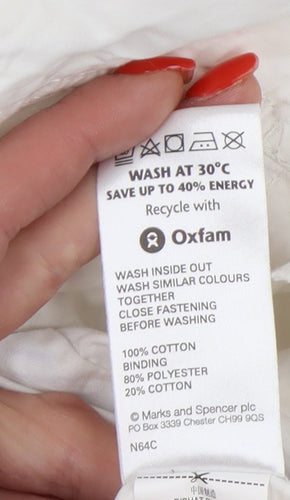 Marks & Spencer Women's White Hooded Jacket Size 10