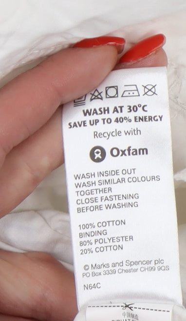 Marks & Spencer Women's White Hooded Jacket Size 10