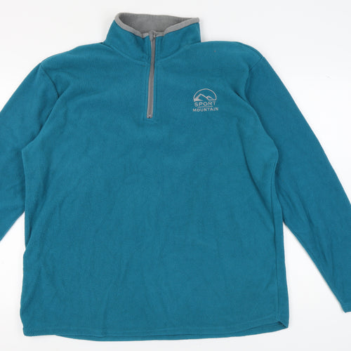 Atlas For Men XL Blue Fleece Pullover Sweatshirt