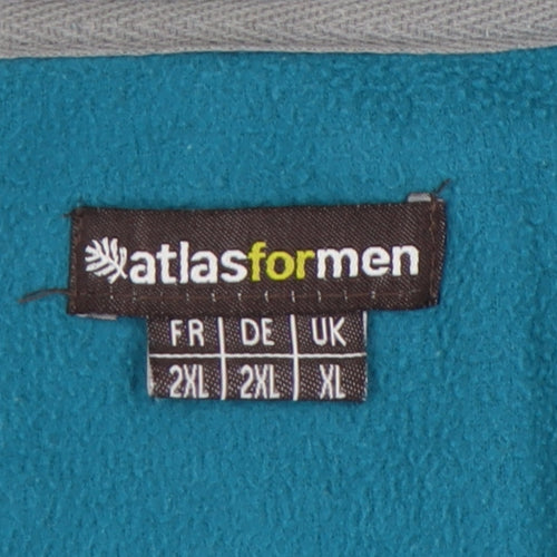 Atlas For Men XL Blue Fleece Pullover Sweatshirt