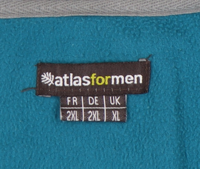 Atlas For Men XL Blue Fleece Pullover Sweatshirt