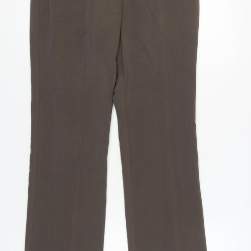 Marks and Spencer Men's Brown Straight Trousers - Size 12
