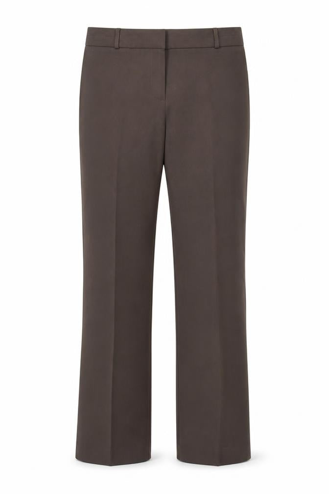 Front view of Marks & Spencer Men's Brown Straight Trousers -, size 12