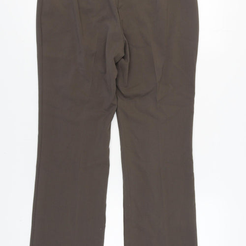 Marks and Spencer Men's Brown Straight Trousers - Size 12