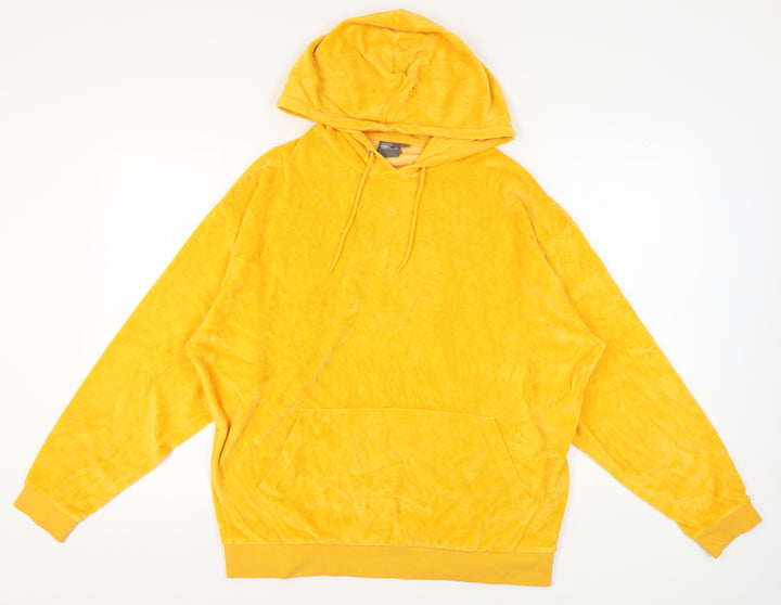 ASOS Yellow Unisex Pullover Hoodie L Casual Stylish