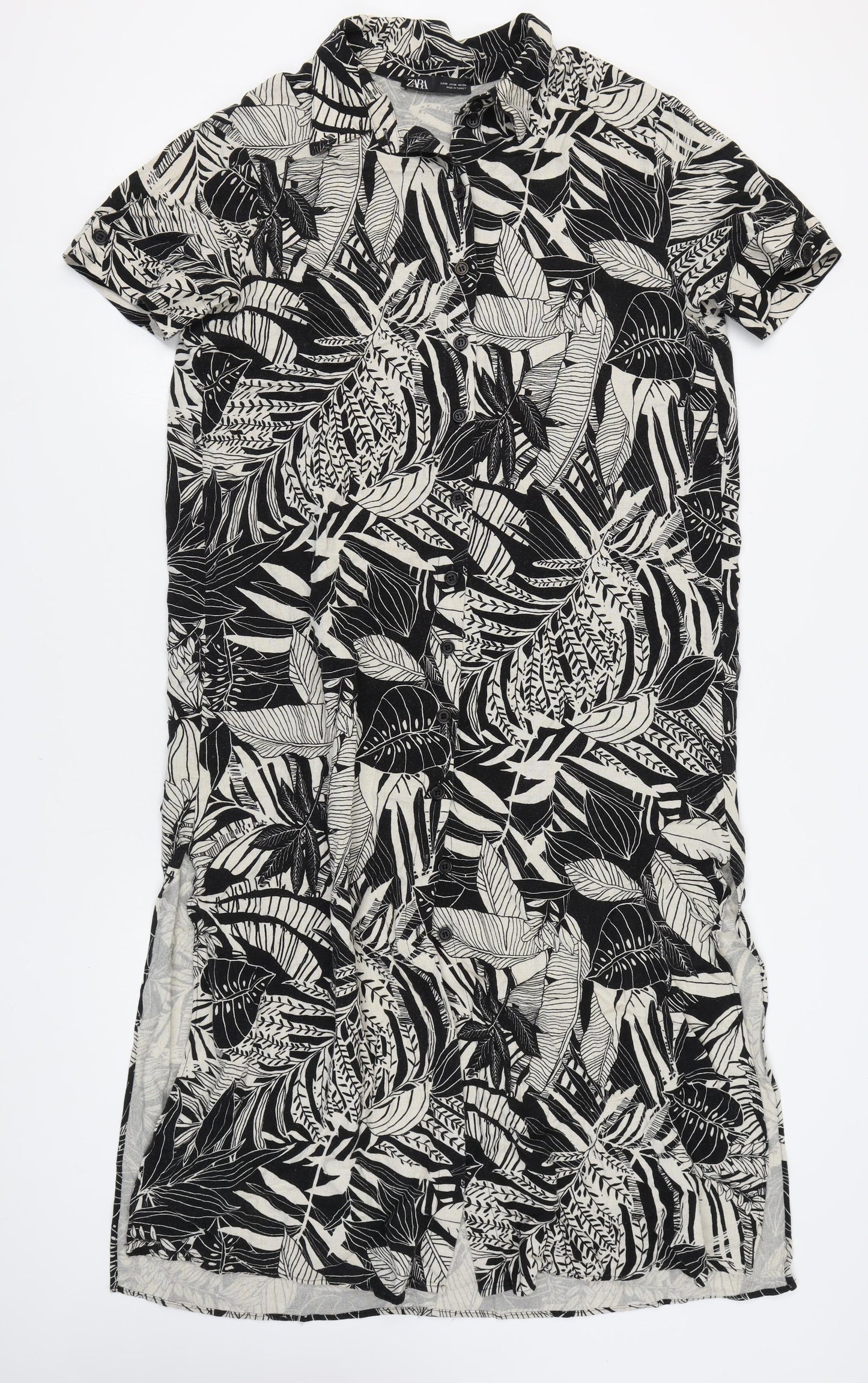 Zara Women's Multicoloured M Shirt Dress, Floral, Casual