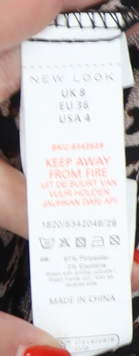 New Look Women's Animal Print Shift Dress, UK 8