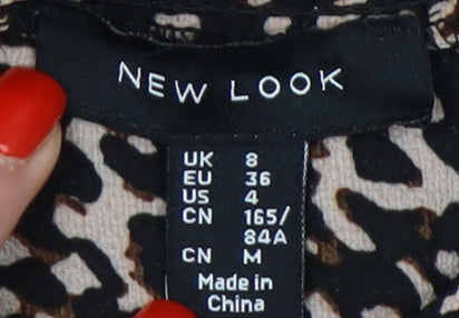 New Look Women's Animal Print Shift Dress, UK 8
