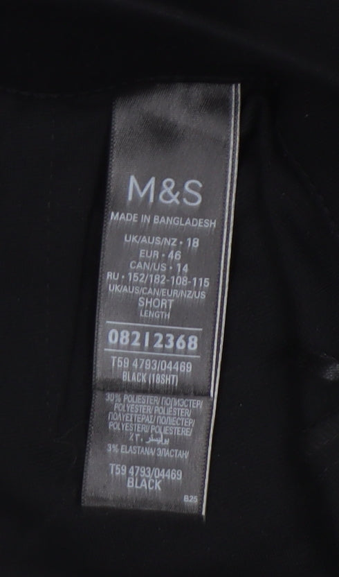 Marks and Spencer Women's Black Wide-Leg Trousers