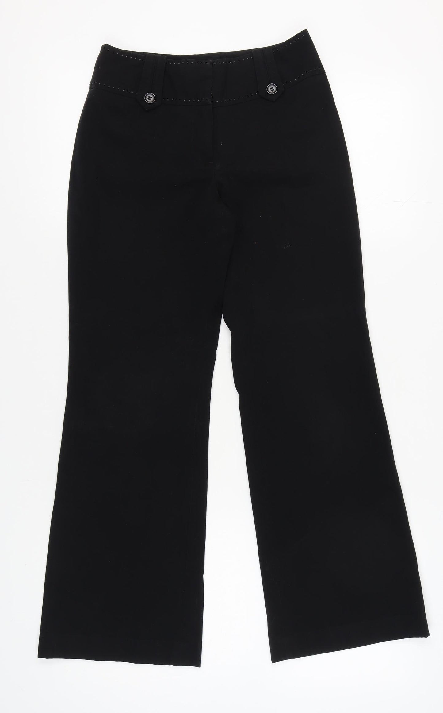 Next Women's Black Straight Trousers Size 6