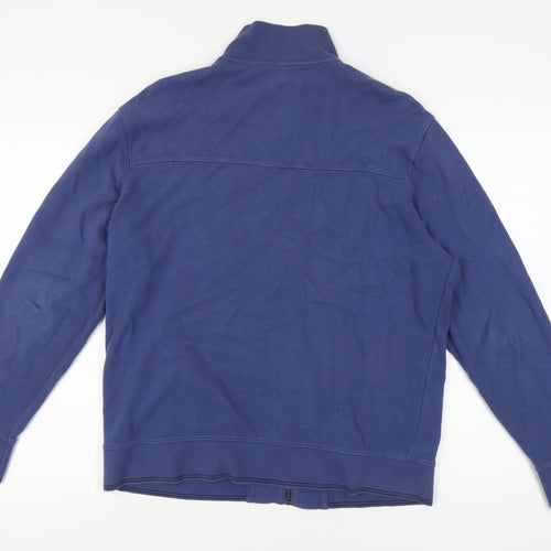 Marks and Spencer Men's Blue Full Zip Sweatshirt, M