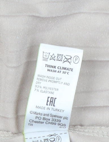 Marks and Spencer Women's Beige Pleated Midi Skirt UK 12