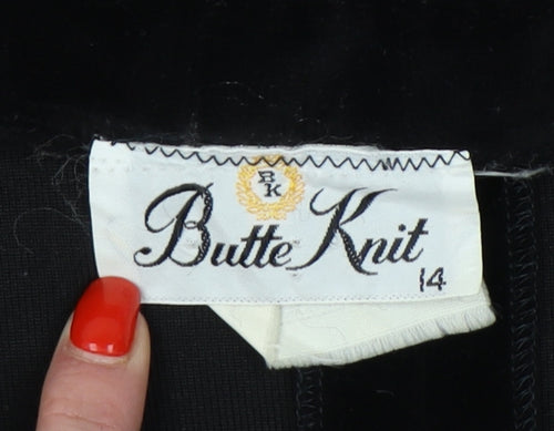 Butte Knit Women's Black A-Line Skirt, Size 14