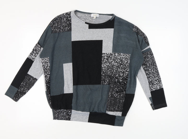 Stella Morgan Women's Grey Geometric T-Shirt, Size L