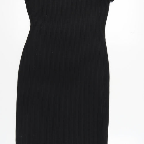River Island Women's Black Bodycon Midi Dress, Size 12