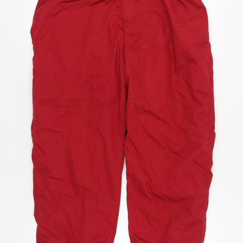 Clifford James Mens Red Elastic Waist Trousers XS
