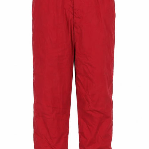 Clifford James Mens Red Elastic Waist Trousers XS