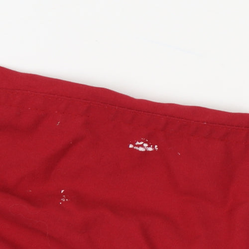 Clifford James Mens Red Elastic Waist Trousers XS