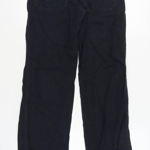 MNG Women's Blue Casual Straight Trousers Size 10
