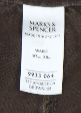 Marks & Spencer Men’s Brown Linen Shorts Size 38