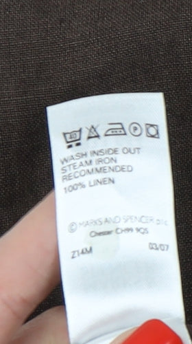 Marks & Spencer Men’s Brown Linen Shorts Size 38