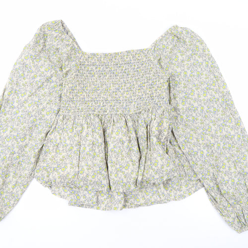 Next Girls Floral Cropped Blouse - Multicoloured, 15 Years