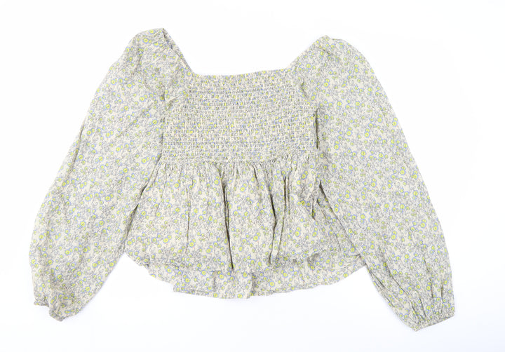 Next Girls Floral Cropped Blouse - Multicoloured, 15 Years