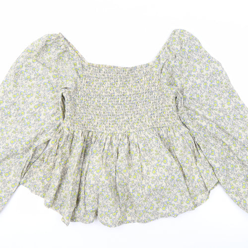 Next Girls Floral Cropped Blouse - Multicoloured, 15 Years