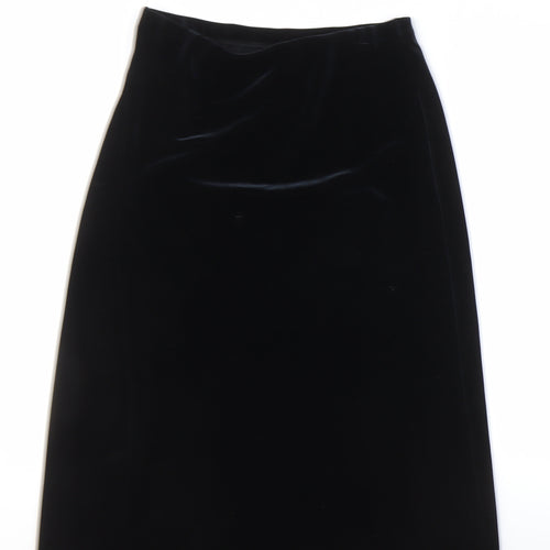 Marks and Spencer Women's Black Midi Skirt, Size 14