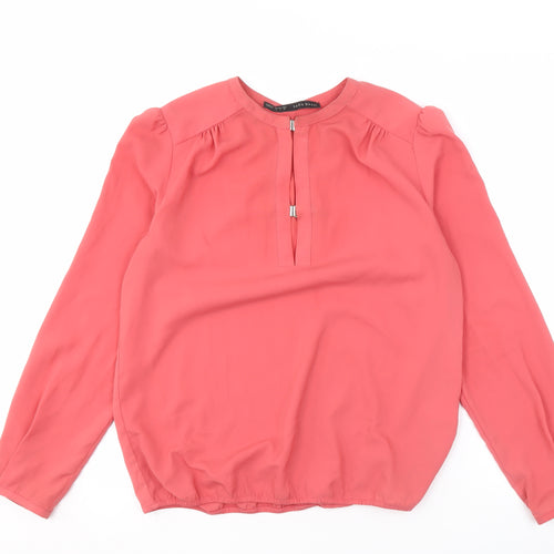 Zara Basic Women's Red Blouse, S, Long Sleeve, Casual
