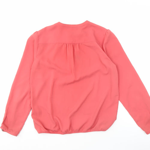 Zara Basic Women's Red Blouse, S, Long Sleeve, Casual