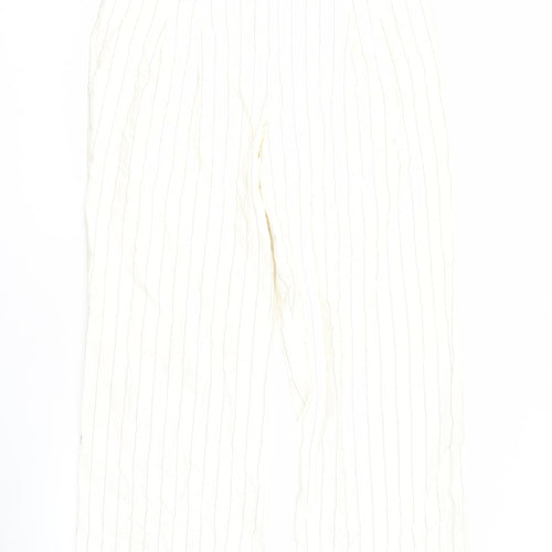 ET VOUS Women’s Striped Ivory Trousers Size 16