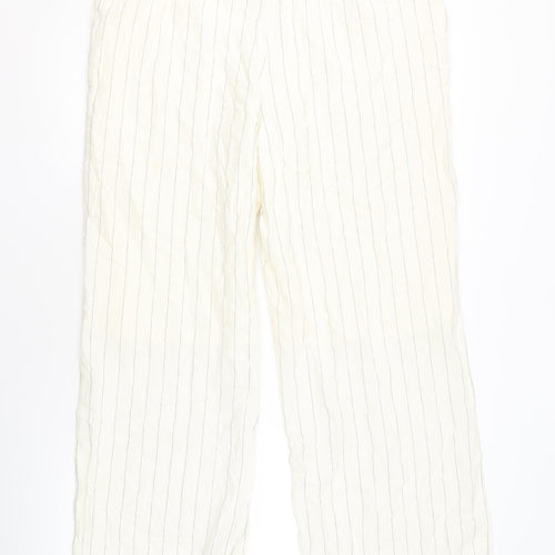 ET VOUS Women’s Striped Ivory Trousers Size 16