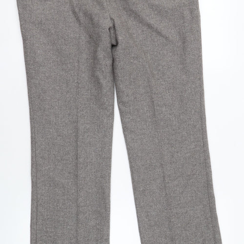 Marks and Spencer Women's Grey Herringbone Trousers, Size 12