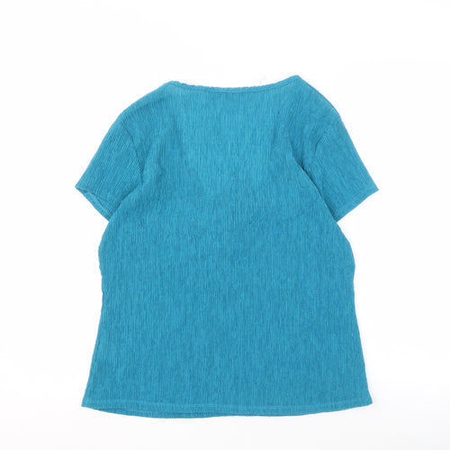 Per Una Women’s Blue V-Neck Tie Top Size 16