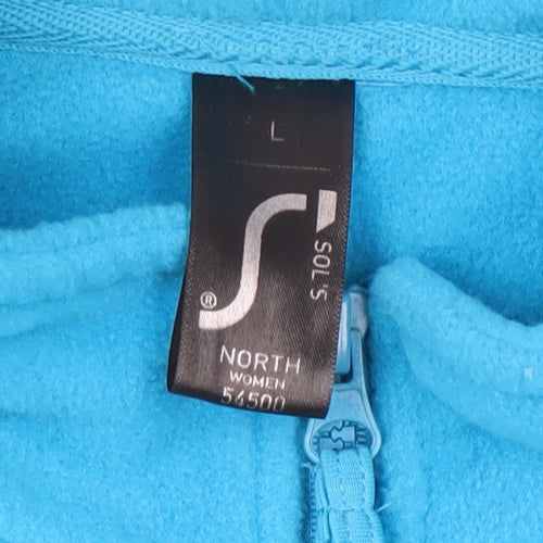 SOL'S Women's Blue Fleece Jacket Size L