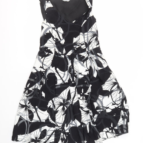 Per Una Women's Black & White Floral Dress Size 12