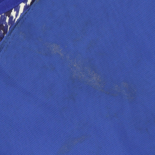 e. Women’s Blue Animal Print Long Sleeve Blouse Size 16