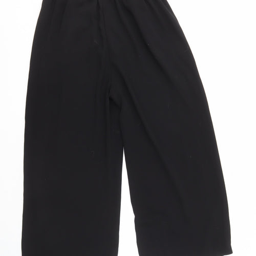 Stradivarius Women's Black Wide-Leg Trousers, Size M