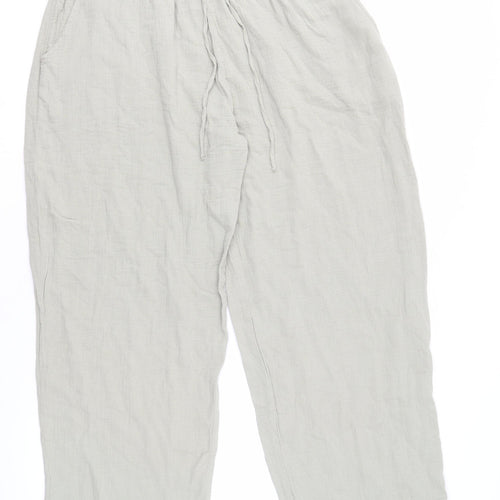 Bonmarché Women's Beige Relaxed Fit Trousers