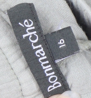 Bonmarché Women's Beige Relaxed Fit Trousers