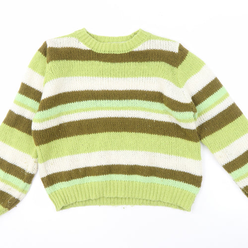 fire & glory Women's Multicoloured Striped Pullover Jumper - S