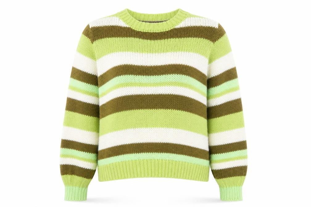 Front view of fire & glory Women's Multicoloured Striped jumper - S